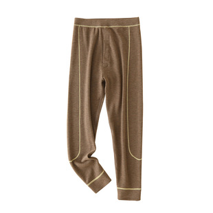 加肥加大男童保暖秋裤加厚棉毛裤蚕丝羊绒高腰护肚胖大童打底内穿