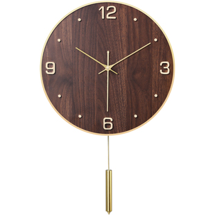 中古风钟表挂钟客厅家用2025新款复古艺术轻奢大气时钟挂墙高级感