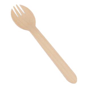 一次性长柄勺子叉子叉勺水果蛋糕叉木独立装竹甜品勺冰淇淋雪糕勺