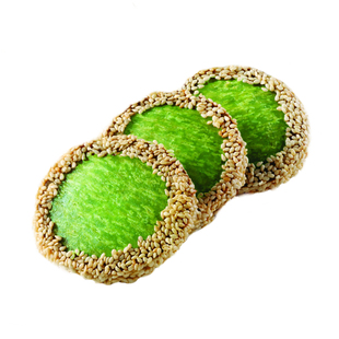 绿茶佛饼318g/袋绿茶餐厅同款芋泥饼点心香芋芝麻饼冷冻半成品