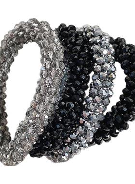 可当手链的发圈2025新款水晶发绳高弹力耐用皮筋扎高马尾头绳头饰