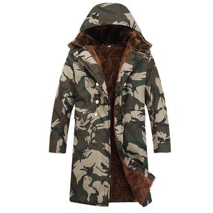 迷彩军大衣男款冬季加厚冷库防寒防冻服劳保棉袄加绒棉衣外套棉服