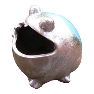 假山陶瓷大嘴喷水青蛙装饰摆件