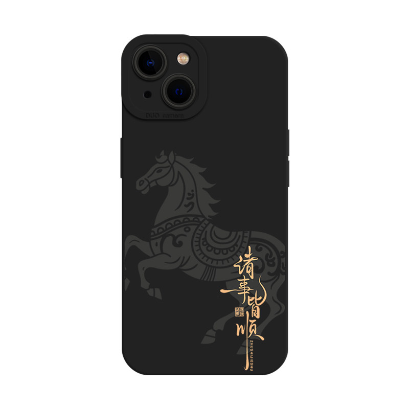马年适用苹果17手机壳iPhone16promax爆款air新年15硅胶14红色13mini男12高级感11新款18男士