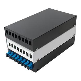 通用方口黑色sc-lc终端盒光端盒8口光纤终端盒SC-LC8口光缆接线盒室外接续盒8芯光纤熔接盒8口光钎线壁挂式