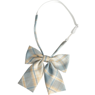 日系格子黑色红色领结女jk配饰衬衫蝴蝶结学院风水手服毕业照装饰