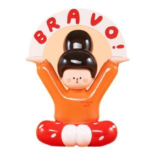 美拆x周日央 开心就好艺术家系列树脂盲盒 下腰女孩