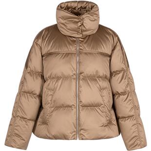 XG雪歌复古咖色白鸭绒羽绒服时尚冬季新款短款加厚长袖保暖外套女