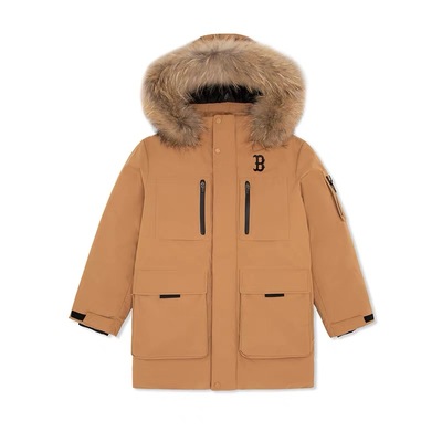 MLB情侣羽绒服男女保暖工装夹克派克服NY鹅绒中长款外套3ADJB1346