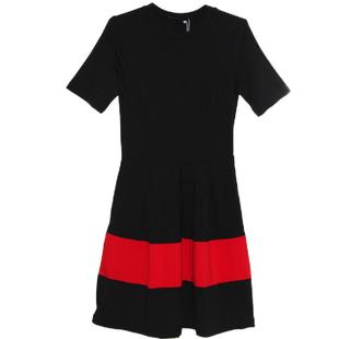 高端职业黑色蓬蓬收腰连衣裙子a字大码女装2025新款春秋冬季气质