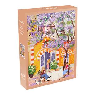 Kibifufu500片高难度减压高级插画惬意午茶时光丝绒成人装饰拼图