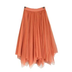 半身裙子2025秋冬季新款半裙女网纱裙中长裙搭配大衣黑色超好看