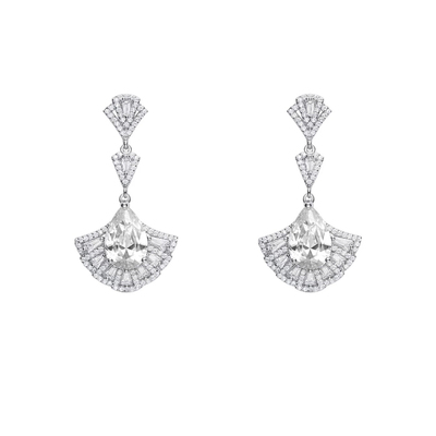 CrayonX轻奢满锆扇形耳环