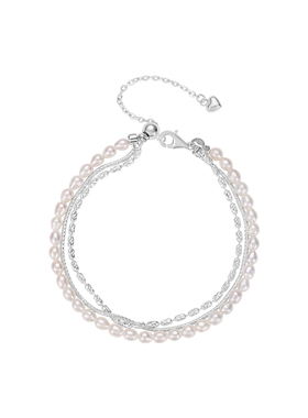 小米珠叠戴手链女天然珍珠925银轻奢小众风百搭气质显白ins高级感