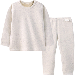 小狗比格宝宝保暖衣套装羊毛蚕丝打底男女儿童加厚保暖内衣秋冬