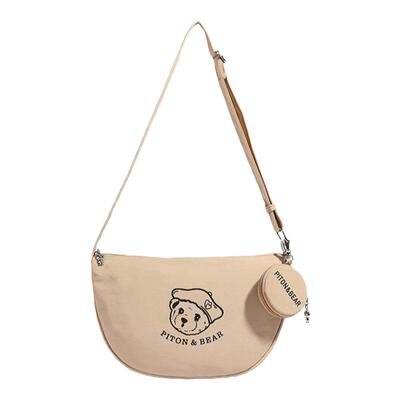 北包包新款卡通帆布单肩斜挎包