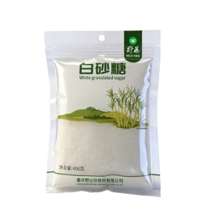 野藤400g广西甘蔗白砂糖一级白糖甘蔗糖冲饮美食调味糖烘焙糕用糖