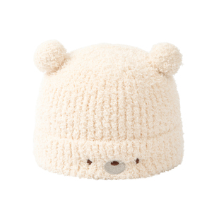 婴儿帽子冬2025新款宝宝男小月龄毛绒帽婴幼儿冬帽保暖帽冬季外出