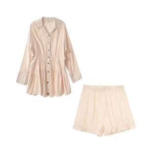 南黑微胖mm法式气质白色衬衫长袖连衣裙女春夏秋大码纯欲收腰短裙