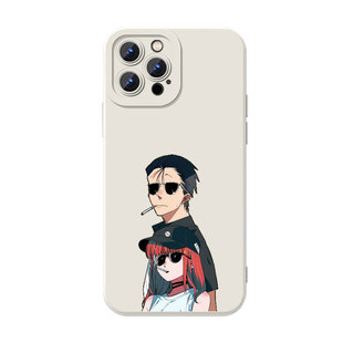 在超市后门吸烟的二人手机壳苹果17华为mate80佐佐木iPhone16promax田山pura70动漫14适用小米15周边13真夜中