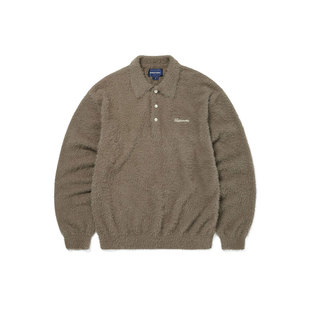thisisneverthat® SCT-Logo Shaggy Knit Polo 25年秋长绒毛毛衣