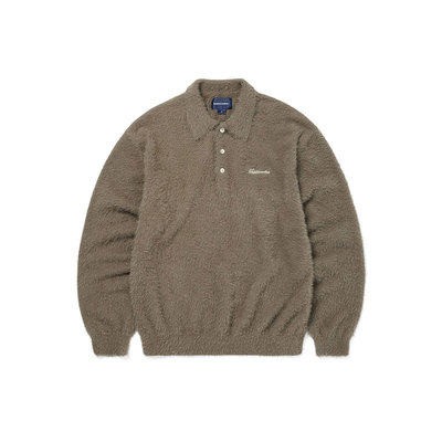 25年秋长绒毛polo毛衣