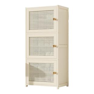 入户鞋柜家用小窄门口非实木鞋子储物柜新款大容量多层奶油风鞋架