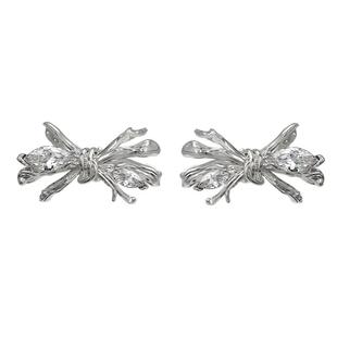 BOONEE幻影系列立体树枝绳结耳环女小众设计感轻奢时尚气质耳钉