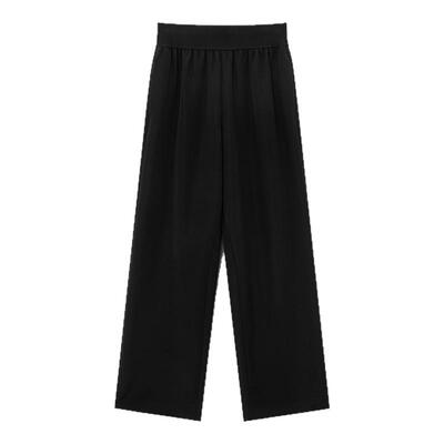 OVV春夏热卖女装22MM弹力重绉桑蚕丝休闲直筒裤GKCAJ15002A
