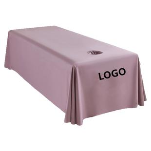 一片式白色美容床单单件带洞四季通用款网红高级感按摩美容院床罩