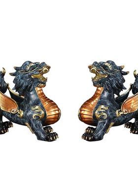 乾坤客厅摆件东方禧铜