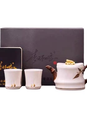 羊脂玉浮雕金蝉壶家用泡茶