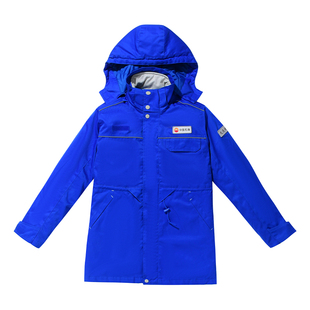 中石油站防静电工作服石化新款蓝色棉服大衣冬装加厚保暖上班车间