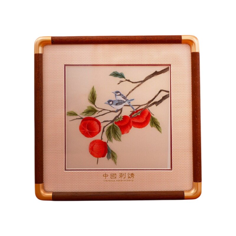 湘绣摆件桌面摆件装饰框画手工刺绣湖南特色工艺品送老外旅游纪念