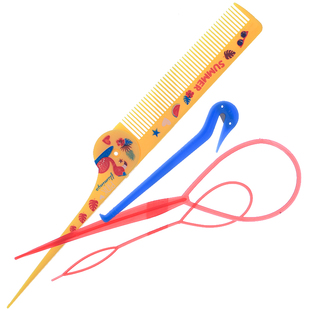 儿童编发拆发神器拉发针掏发穿发工具一次性橡皮筋割断剪刀分发梳