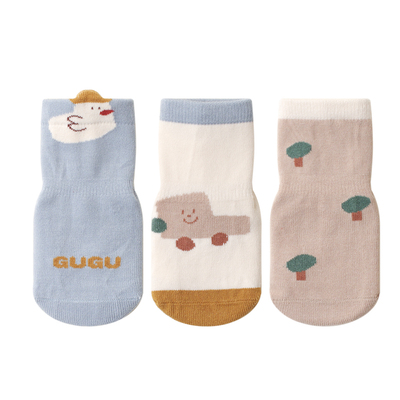 宝宝地板袜春秋纯棉防滑学步
