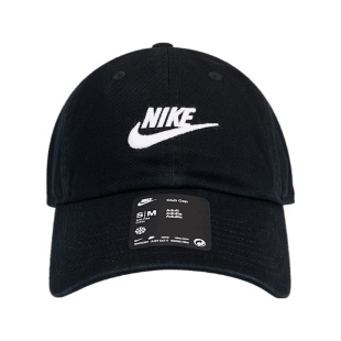 耐克男女简约小logo经典舒适鸭舌运动帽遮阳运动帽FB5368-011