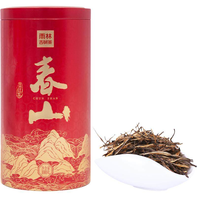 【聚划算】雨林古树茶 春山古树滇红 云南大叶种古树红茶一芽二叶