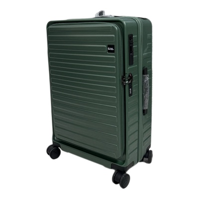 日系前开口纯PC刹车万向轮行李箱