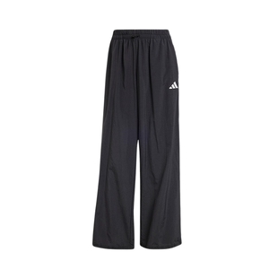 Adidas阿迪达斯夏新款女梭织长裤降落伞运动裤直筒阔腿裤 JE1306
