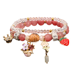 小孩公主饰品宝宝手饰女宝宝手环女童手链儿童手链韩国女韩版水晶