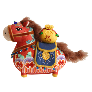 立体刺绣2026新款红骏驮金禄马手工DIY小唐马十字绣新手小件简单