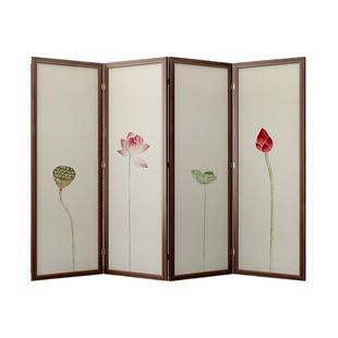 屏风隔断客厅进门遮挡可移动折叠现代简约轻奢办公室家用纱画屏风