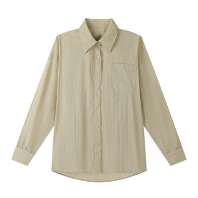 361运动外套女2026夏季新款透气简约纯色长袖宽松防晒衬衫上衣女