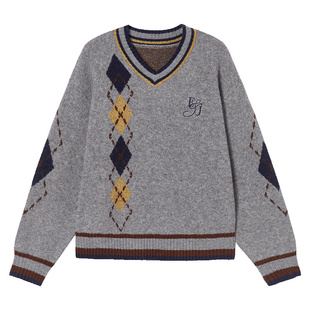 【79/件】EPTISON毛衣女2025冬季新款宽松慵懒学院风复古针织上衣