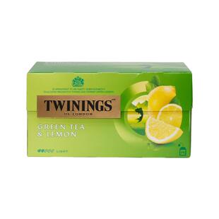Twinings英国进口川宁柠檬水果绿茶茶包25片果香味蜂蜜袋泡茶叶