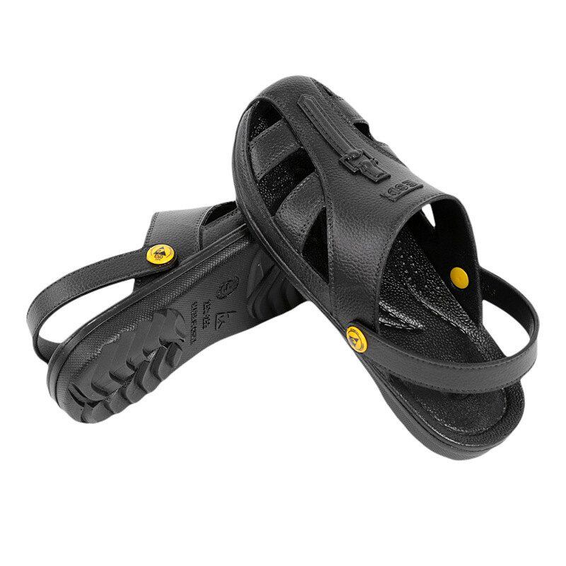 防静电鞋女软底加厚鞋六男鞋工作鞋护电子厂孔车间趾无尘透气包头