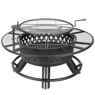 庭院围炉煮茶烤火炉家用烧烤炉烧烤架户外柴火灶取暖篝火盆烧烤桌