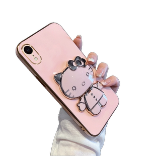 适用苹果xr手机壳iPhoneXR新款iphone硅胶iponexr保护x套R女rx带镜子cr可爱xl2022年ipxr专用×r外壳xe支架xa