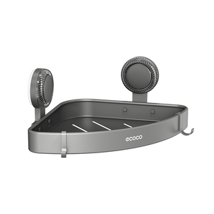 ecoco吸盘置物架卫生间的挂墙三角浴室专用免打孔厕所转角收纳架